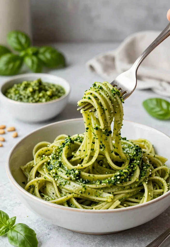 17 Easy Italian Spaghetti Sauce Recipes (Marinara to Bolognese) - 8. Pesto Pasta Sauce 1