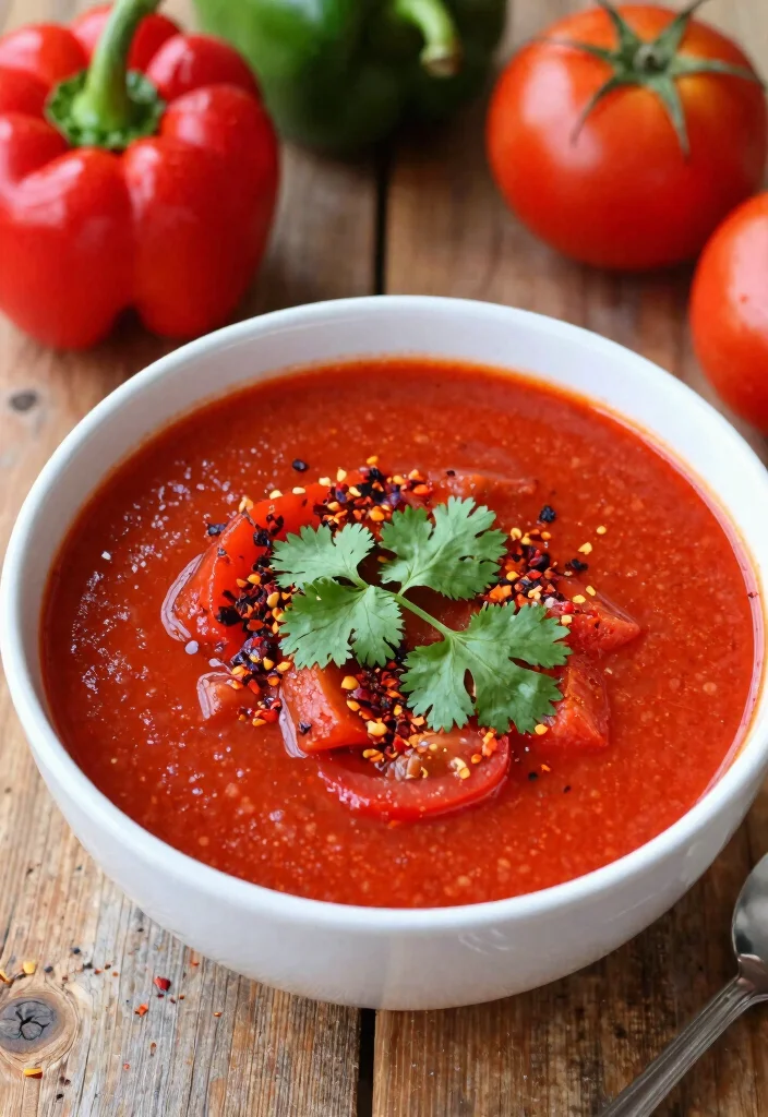 17 Easy Italian Vegetable Soup Recipes for Comforting Meals - 17. Spicy Pepper and Tomato Soup 1