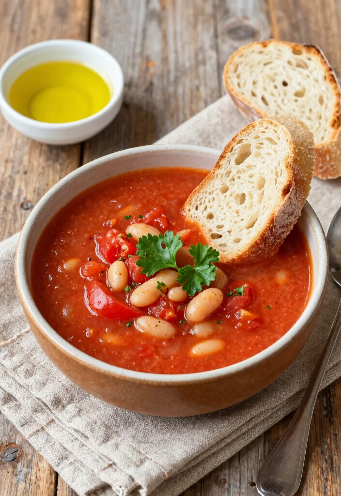 17 Easy Italian Vegetable Soup Recipes for Comforting Meals - 2. Rustic Tomato and White Bean Soup 1