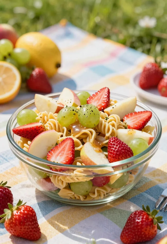 17 Easy Pasta Salad Recipes with Italian Dressing & Salad Supreme - 16. Fruit and Pasta Salad 1