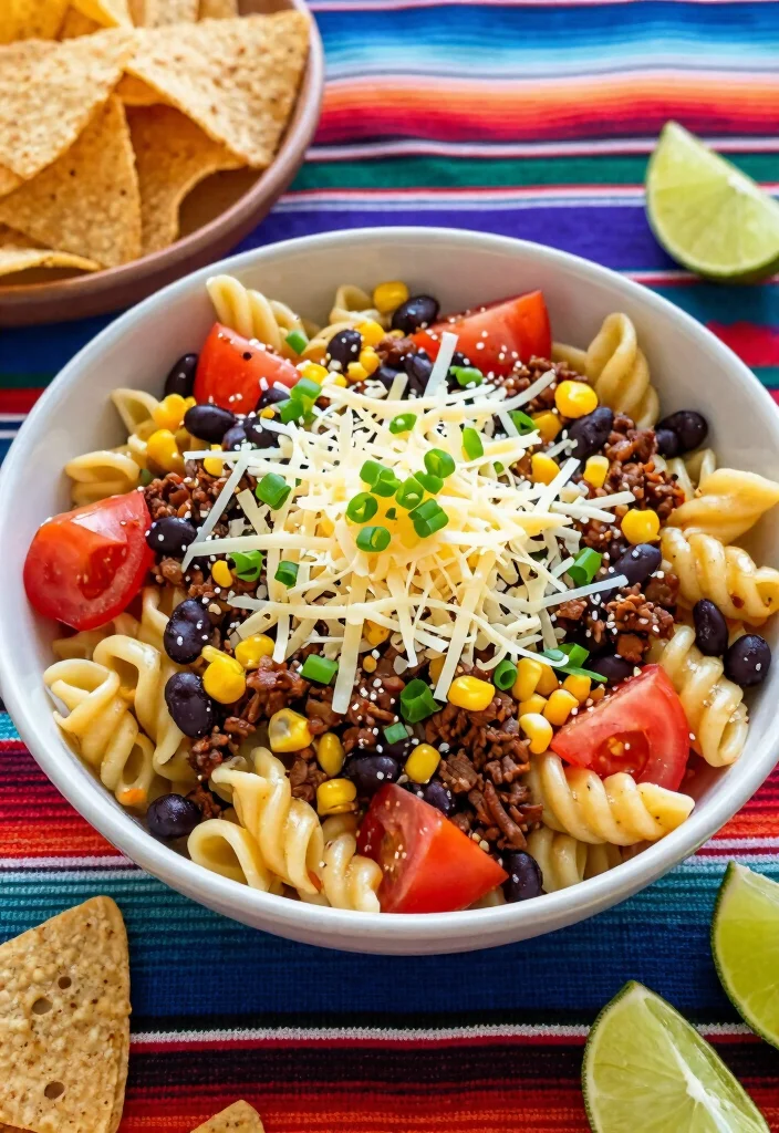 17 Easy Pasta Salad Recipes with Italian Dressing & Salad Supreme - 5. Taco Pasta Salad 1