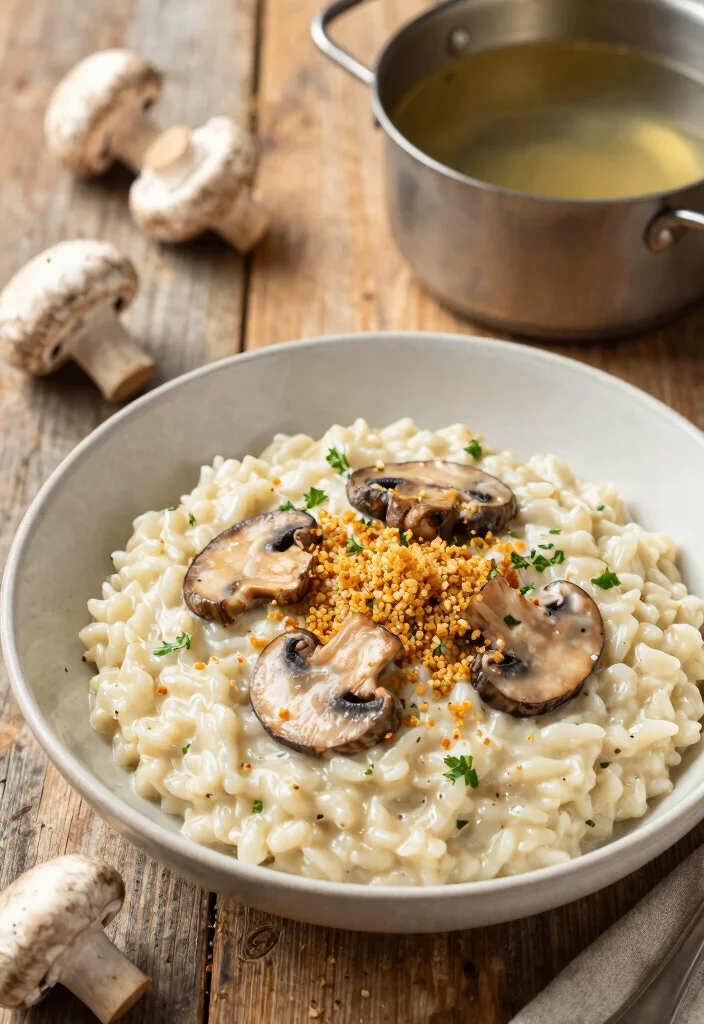 17 Easy Recipes Using Italian Bread Crumbs - 5. Creamy Mushroom Risotto 1