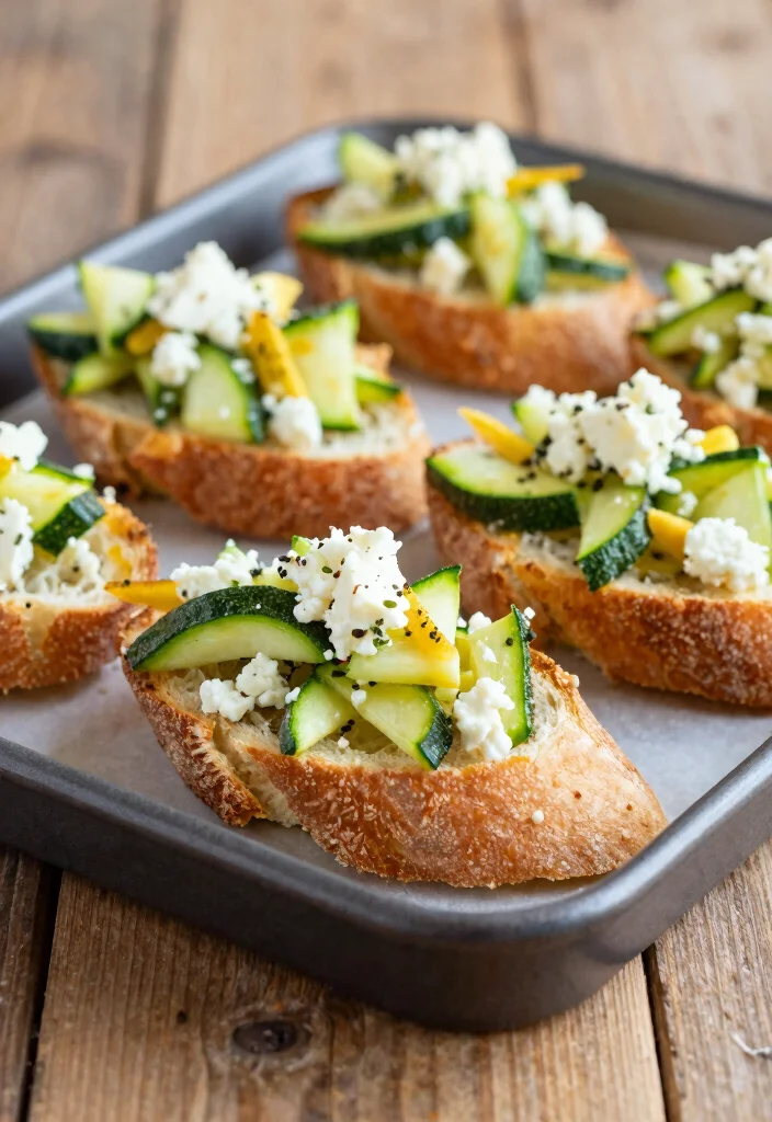 17 French Baguette Appetizers Recipes for Elegant Starters - 13. Zucchini and Feta Baguette 1