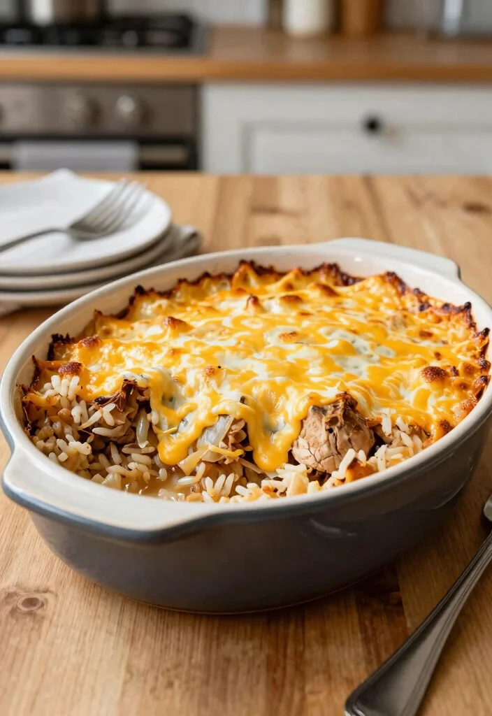 17 French Onion Chicken Bake Recipes with Melted Cheese - 4. French Onion Chicken and Rice Bake 1