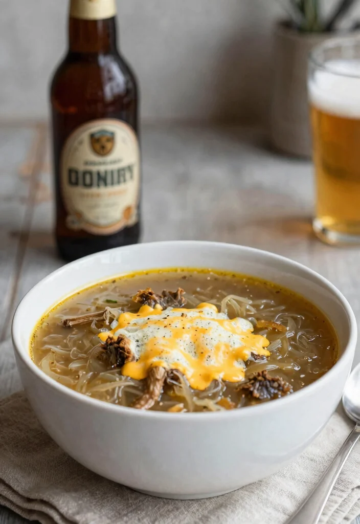 17 French Onion Short Rib Soup Recipes for Rich Comfort Meals - 12. French Onion Short Rib Soup with Beer 1