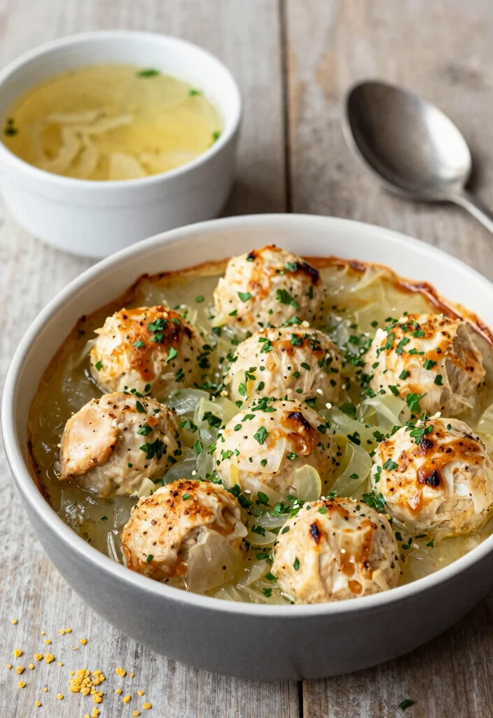 17 French Onion Soup Chicken Recipes Packed with Flavor - 10. French Onion Soup Chicken Meatballs 1