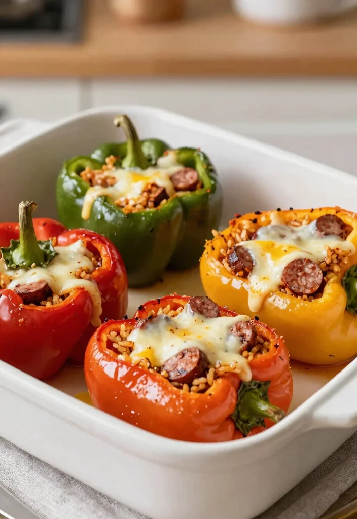 17 Italian Sausage Dinner Recipes (Easy Weeknight Ideas) - 5. Italian Sausage Stuffed Peppers 1