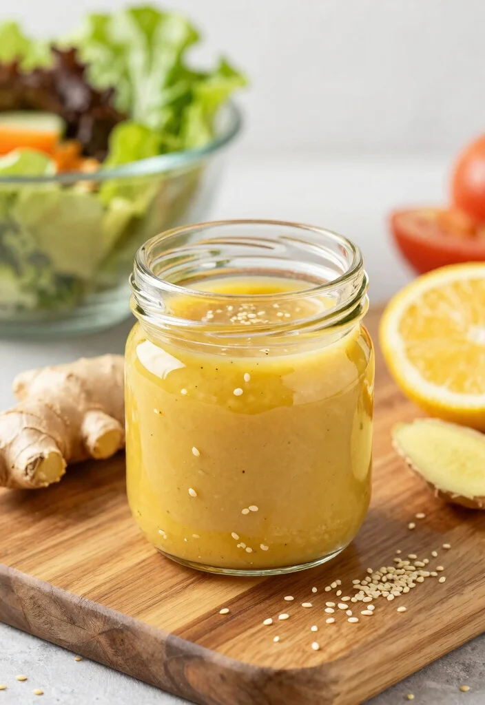 17 Japanese Salad Dressing Recipes (Sesame, Ginger and More) - 12. Sesame Ginger Vinaigrette 1