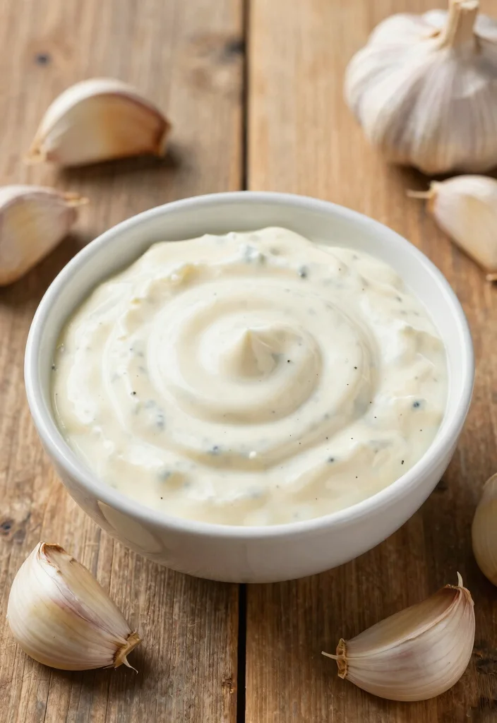 17 Japanese Salad Dressing Recipes (Sesame, Ginger and More) - 15. Creamy Garlic Dressing 1