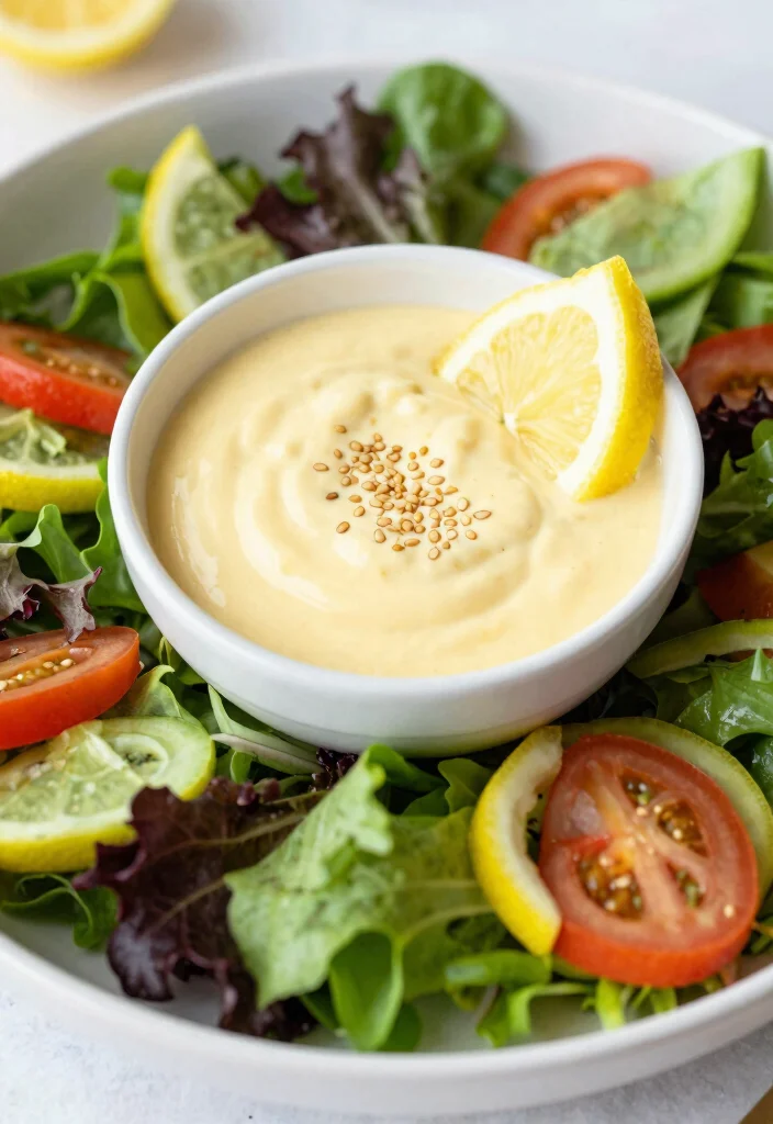17 Japanese Salad Dressing Recipes (Sesame, Ginger and More) - 16. Lemon Sesame Dressing 1