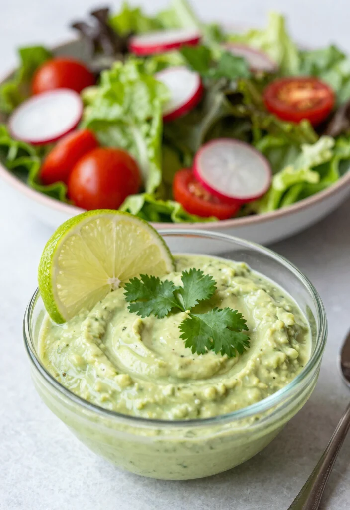 17 Japanese Salad Dressing Recipes (Sesame, Ginger and More) - 3. Creamy Avocado Dressing 1