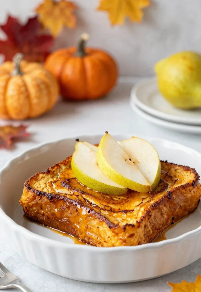 17 Pumpkin French Toast Casserole Recipes for Cozy Fall Mornings - 14. Spiced Pumpkin French Toast Casserole with Pears 1