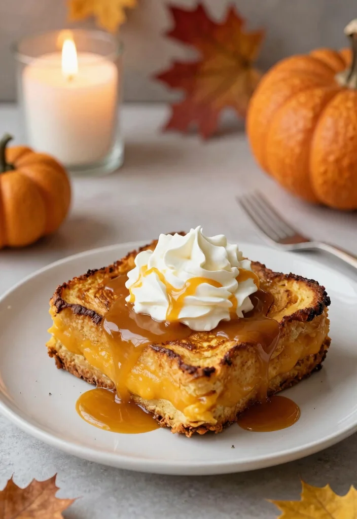 17 Pumpkin French Toast Casserole Recipes for Cozy Fall Mornings - 17. Pumpkin Custard French Toast Casserole 1