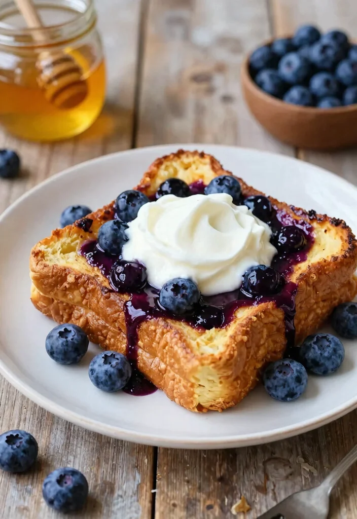 18 Blueberry French Toast Casserole Recipes for the Perfect Breakfast - 15. Blueberry French Toast Bake with Yogurt 1