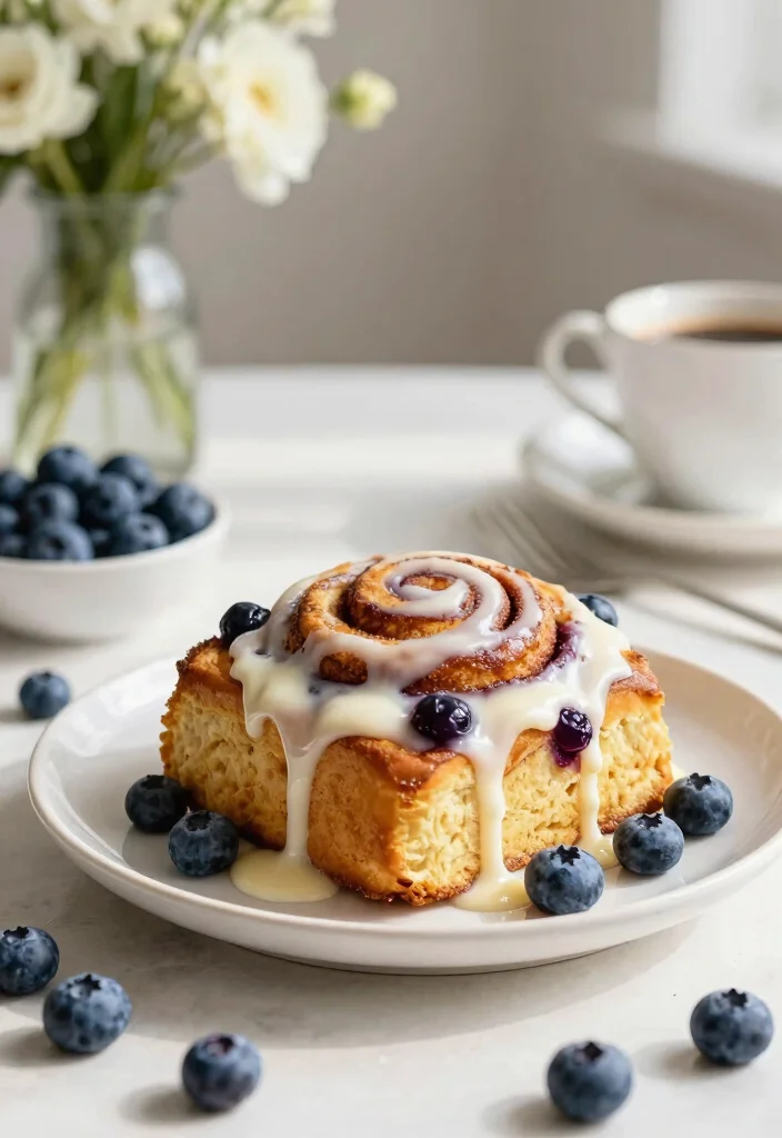18 Blueberry French Toast Casserole Recipes for the Perfect Breakfast - 7. Cinnamon Roll Blueberry French Toast Casserole 1
