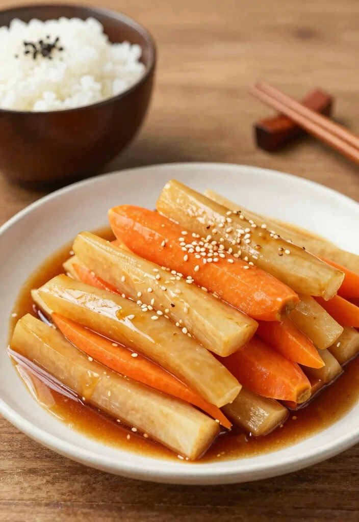 18 Classic Japanese Home Cooked Meals (Comfort Food) - 12. Kinpira Gobo (Braised Burdock Root) 1