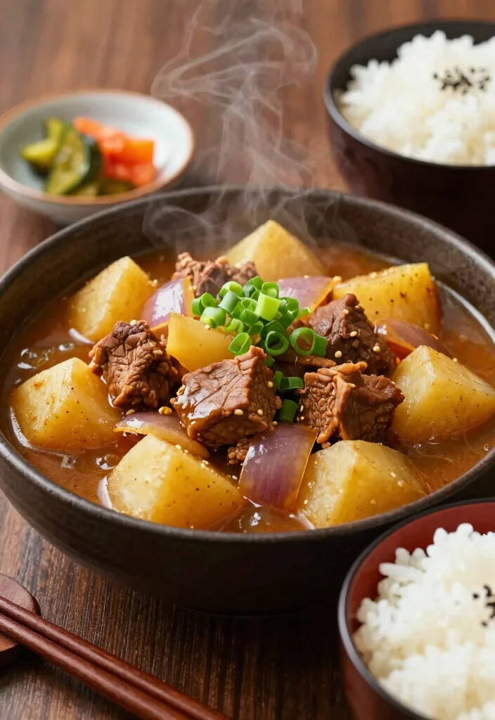18 Classic Japanese Home Cooked Meals (Comfort Food) - 6. Niku Jaga (Meat and Potato Stew) 1