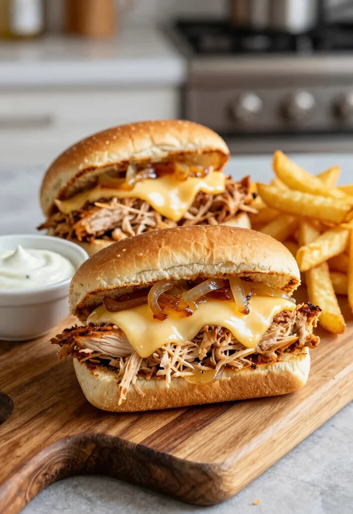 18 Crockpot French Onion Chicken Recipes for Easy Weeknight Meals - 6. French Onion Chicken Sandwiches 1