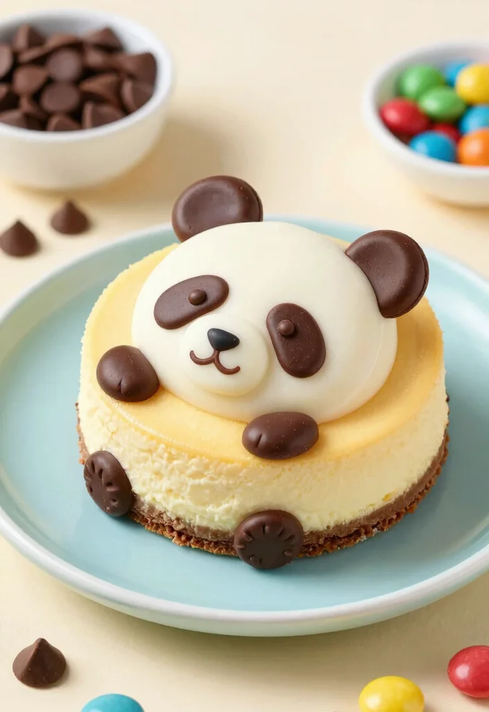 18 Cute Japanese Cheesecake Decoration Ideas (Kawaii Style) - 5. Cute Animal Faces with Chocolate 1