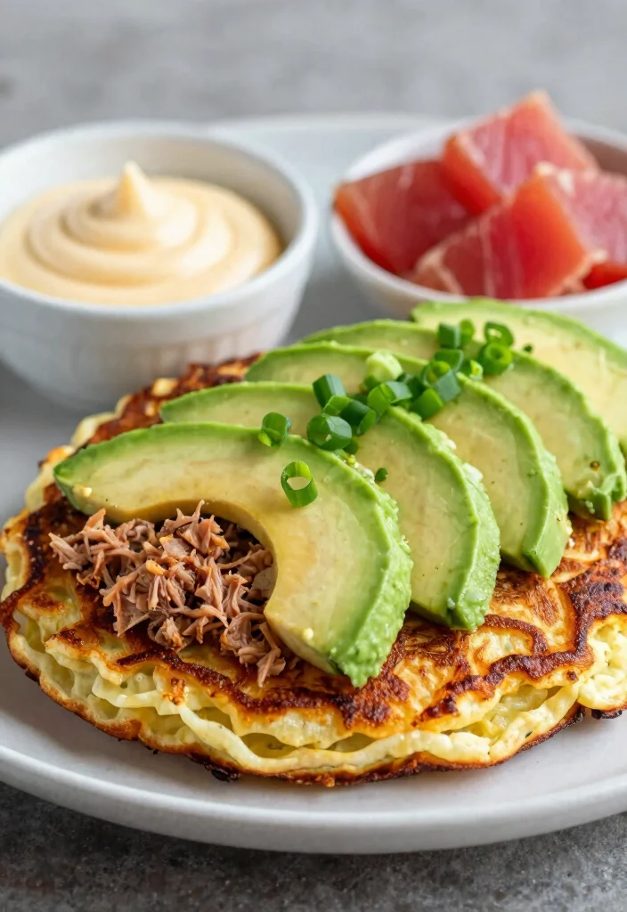 18 Delicious Japanese Savory Pancake Recipes You Must Try - 9. Spicy Tuna Okonomiyaki: A Seafood Lover's Dream 1