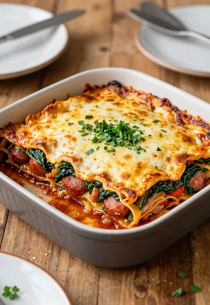 18 Easy Bob Evans Italian Sausage Recipes - 9. Italian Sausage and Spinach Lasagna 1