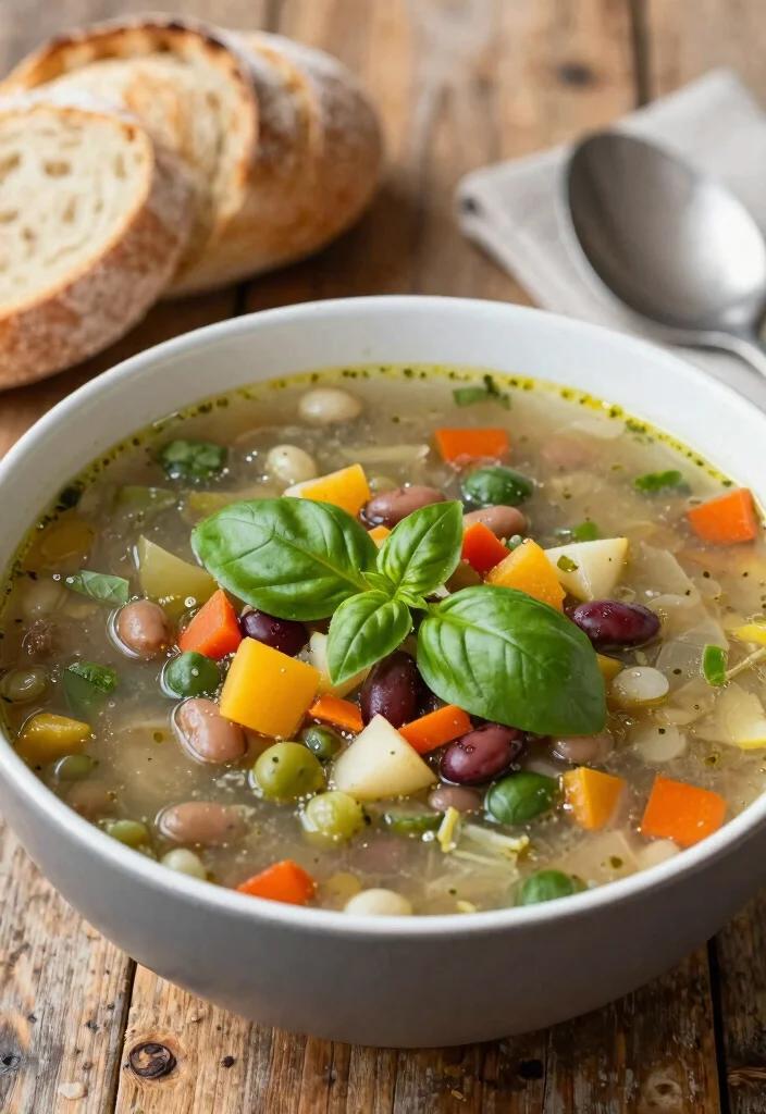 18 Easy Crockpot Italian Recipes (Set & Forget Dinners) - 8. Italian Vegetable and Bean Soup 1