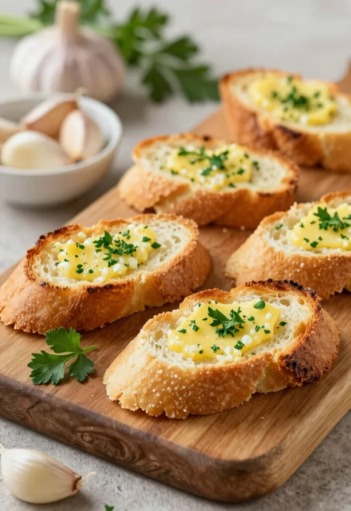 18 Easy French Bread Appetizers Recipes for Parties - 2. Garlic Butter Crostini 1