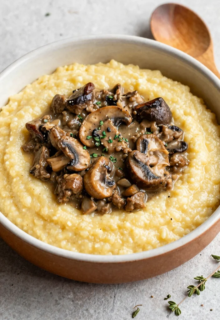 18 Easy Gluten-Free Italian Recipes (Celiac-Friendly Meals) - 9. Polenta with Mushroom Ragu 1