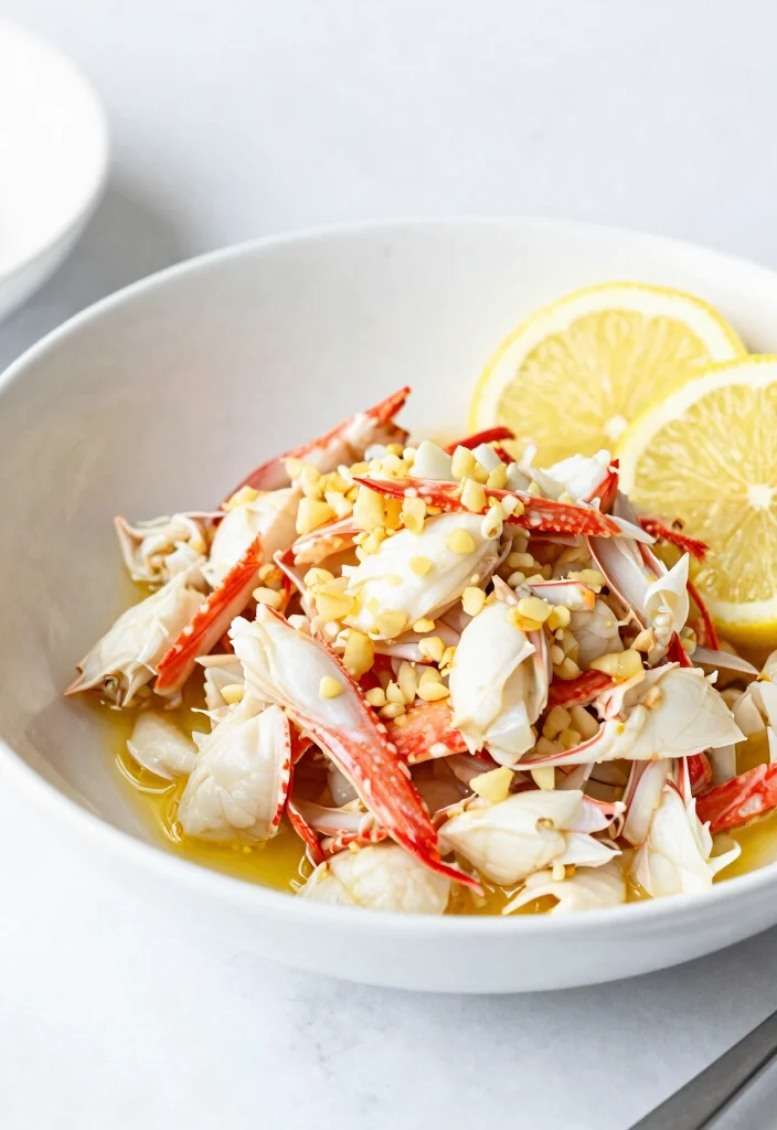 18 Easy Japanese Crab Salad Recipes for Seafood Lovers - 18. Crab Salad with Garlic and Lemon 1
