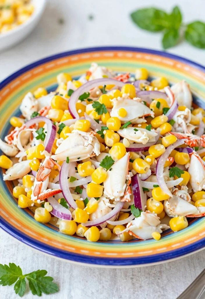 18 Easy Japanese Crab Salad Recipes for Seafood Lovers - 9. Crab Salad with Corn 1