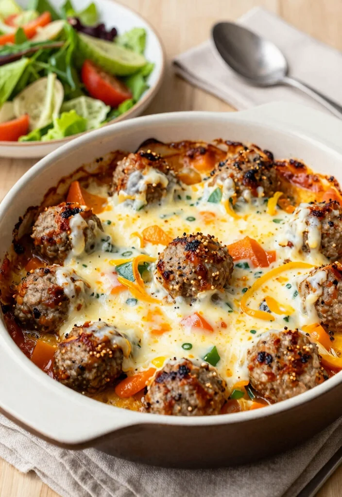 18 Easy & Versatile Italian Sausage Meatball Recipes for Meal Prep - 14. Italian Sausage Meatball Bake with Veggies 1
