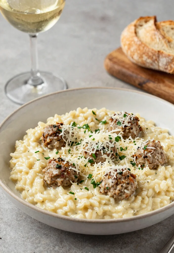 18 Easy & Versatile Italian Sausage Meatball Recipes for Meal Prep - 16. Italian Sausage Meatball Risotto 1