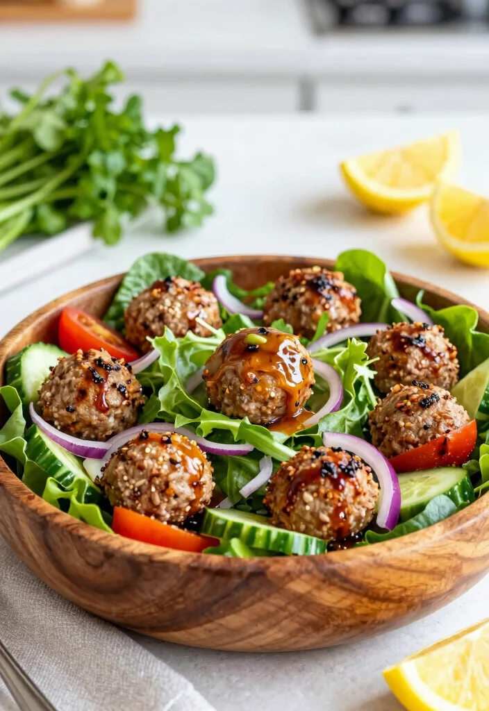 18 Easy & Versatile Italian Sausage Meatball Recipes for Meal Prep - 17. Italian Sausage Meatball Salad 1