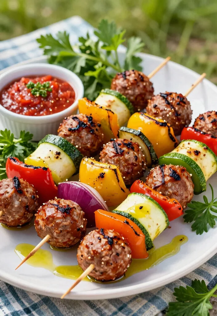 18 Easy & Versatile Italian Sausage Meatball Recipes for Meal Prep - 7. Italian Sausage Meatball Skewers 1
