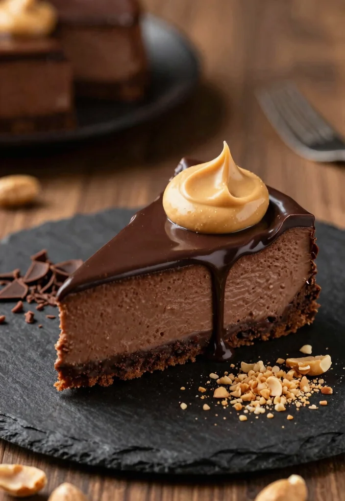 18 Fluffy Japanese Cheesecake Recipes (Melt-in-Your-Mouth) - 10. Peanut Butter Chocolate Japanese Cheesecake 1