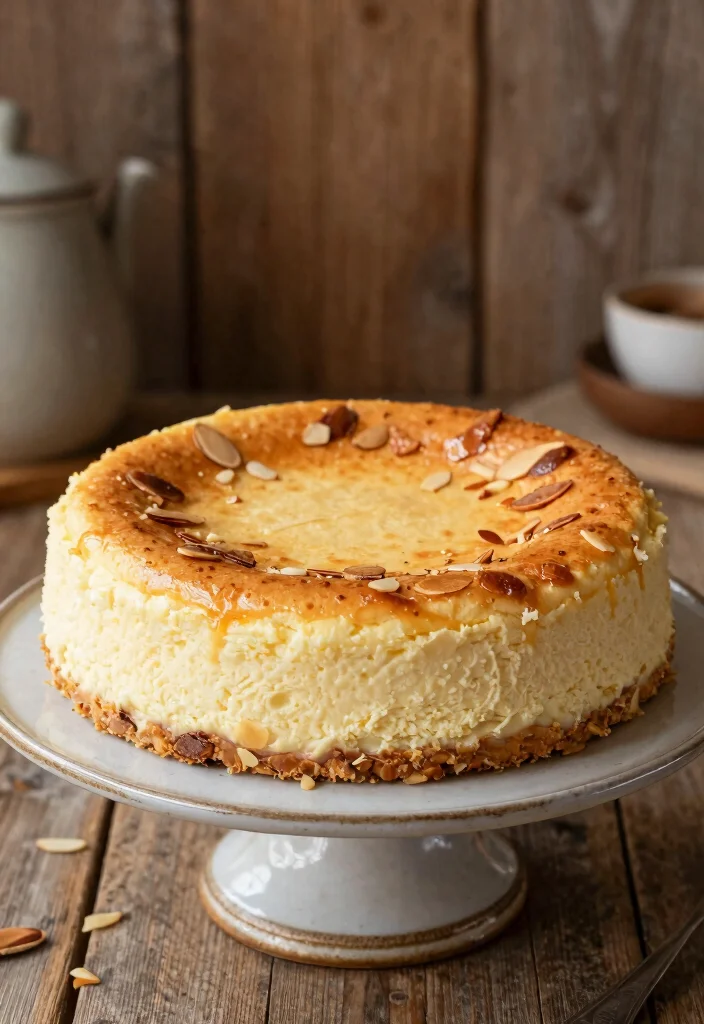 18 Fluffy Japanese Cheesecake Recipes (Melt-in-Your-Mouth) - 11. Nutty Almond Japanese Cheesecake 1