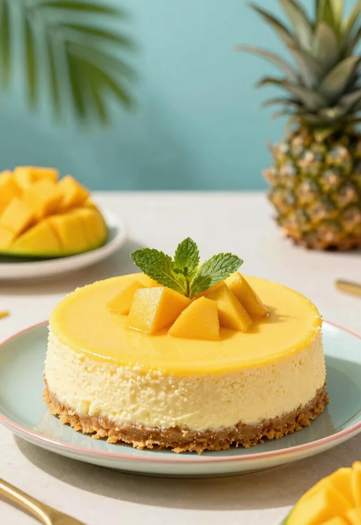 18 Fluffy Japanese Cheesecake Recipes (Melt-in-Your-Mouth) - 16. Tropical Mango Japanese Cheesecake 1