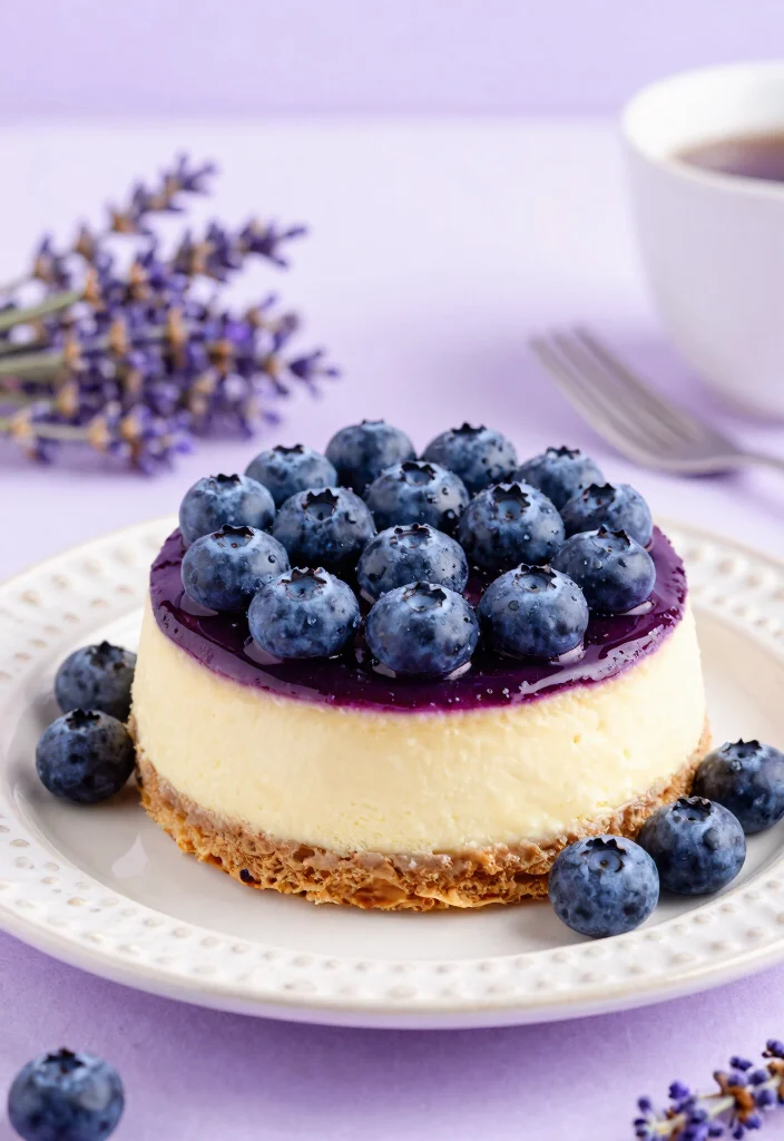 18 Fluffy Japanese Cheesecake Recipes (Melt-in-Your-Mouth) - 18. Blueberry Lavender Japanese Cheesecake 1