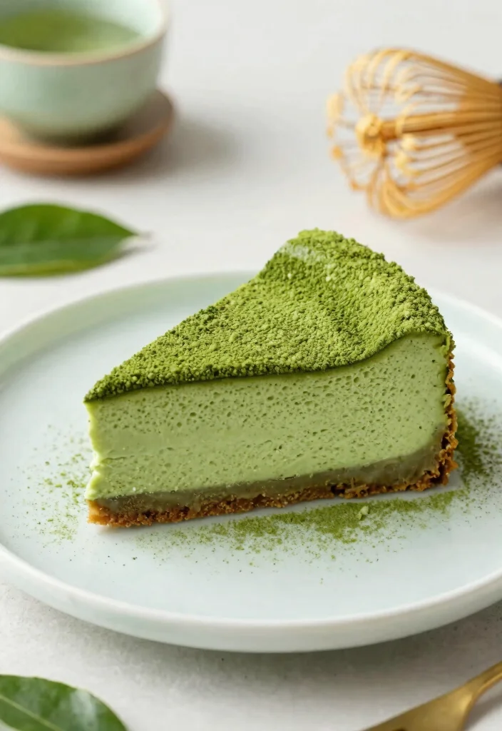 18 Fluffy Japanese Cheesecake Recipes (Melt-in-Your-Mouth) - 2. Matcha Green Tea Fluffy Cheesecake 1