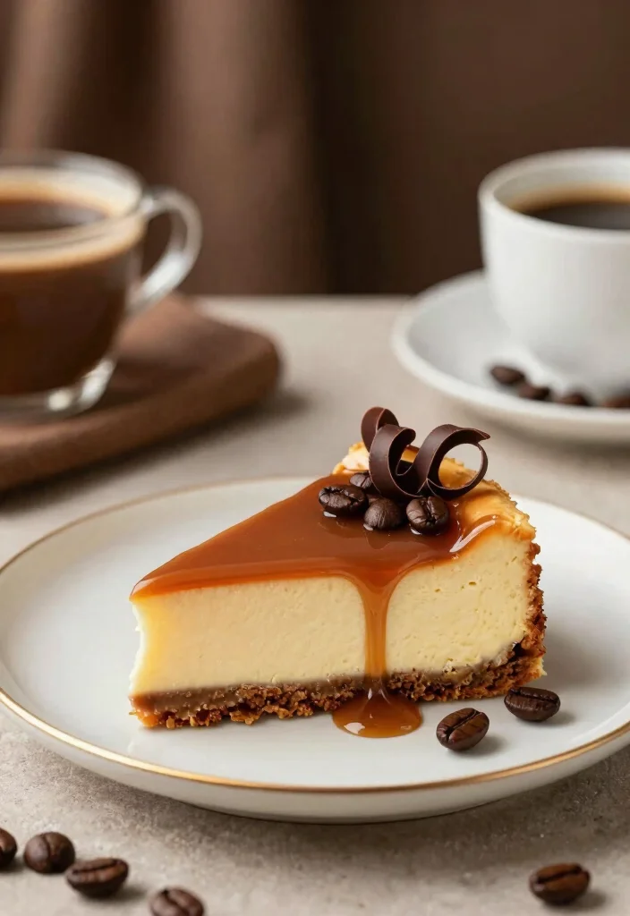 18 Fluffy Japanese Cheesecake Recipes (Melt-in-Your-Mouth) - 8. Coffee Caramel Japanese Cheesecake 1