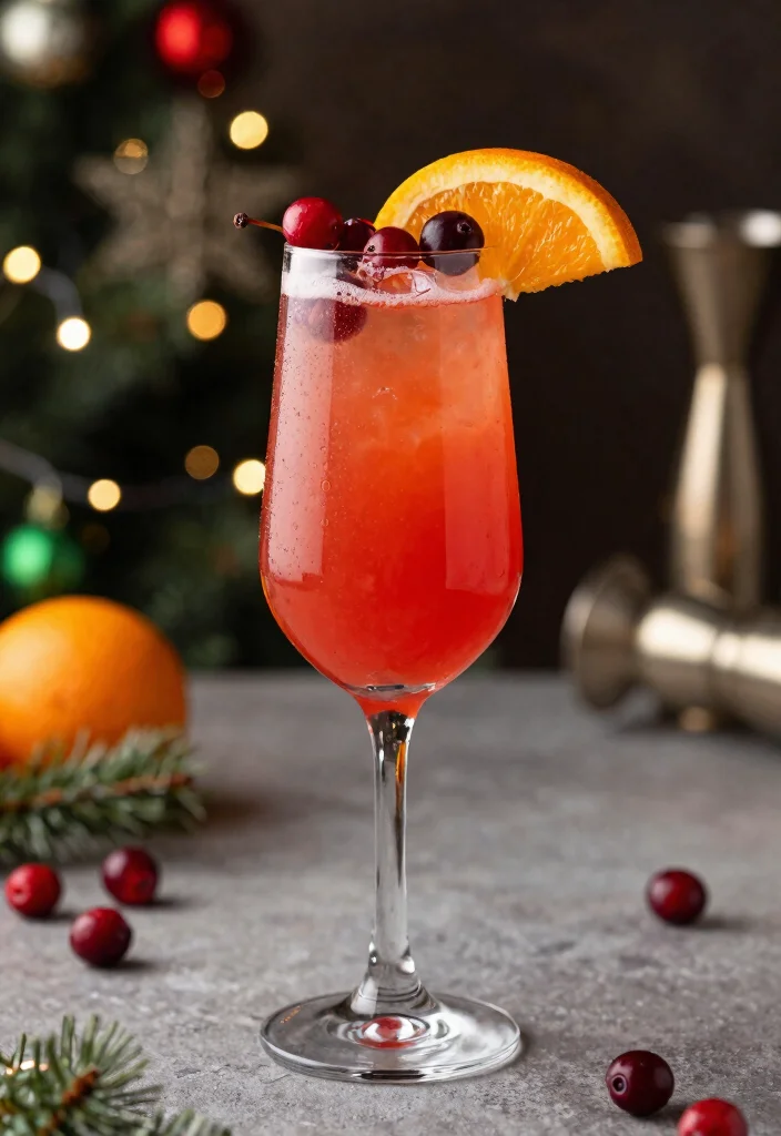 18 French 75 Cocktail Recipes for Sparkling Celebrations - 9. Cranberry Orange French 75 1
