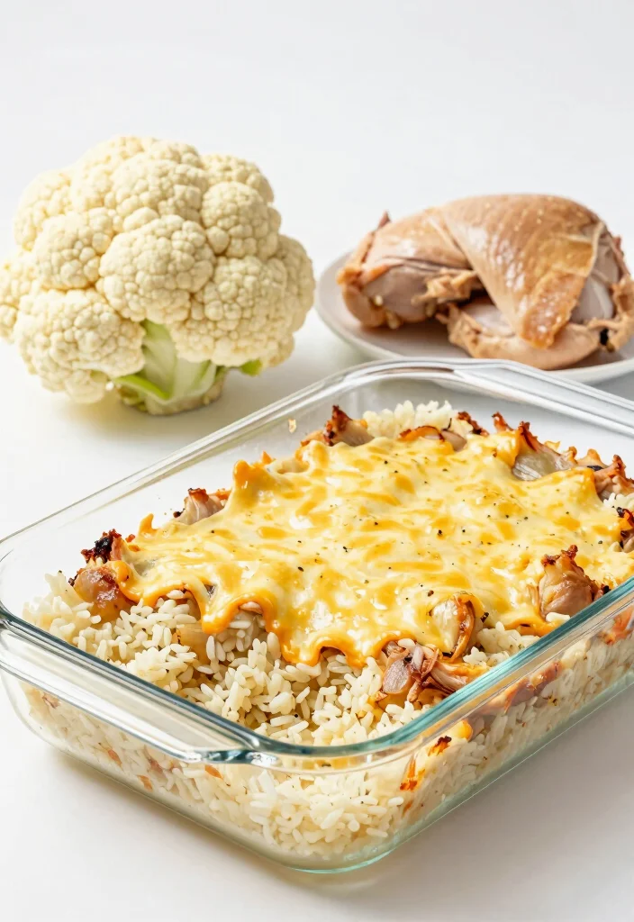 18 French Onion Chicken Casserole Recipes for Comforting Dinners - 10. French Onion Chicken Casserole with Cauliflower Rice 1