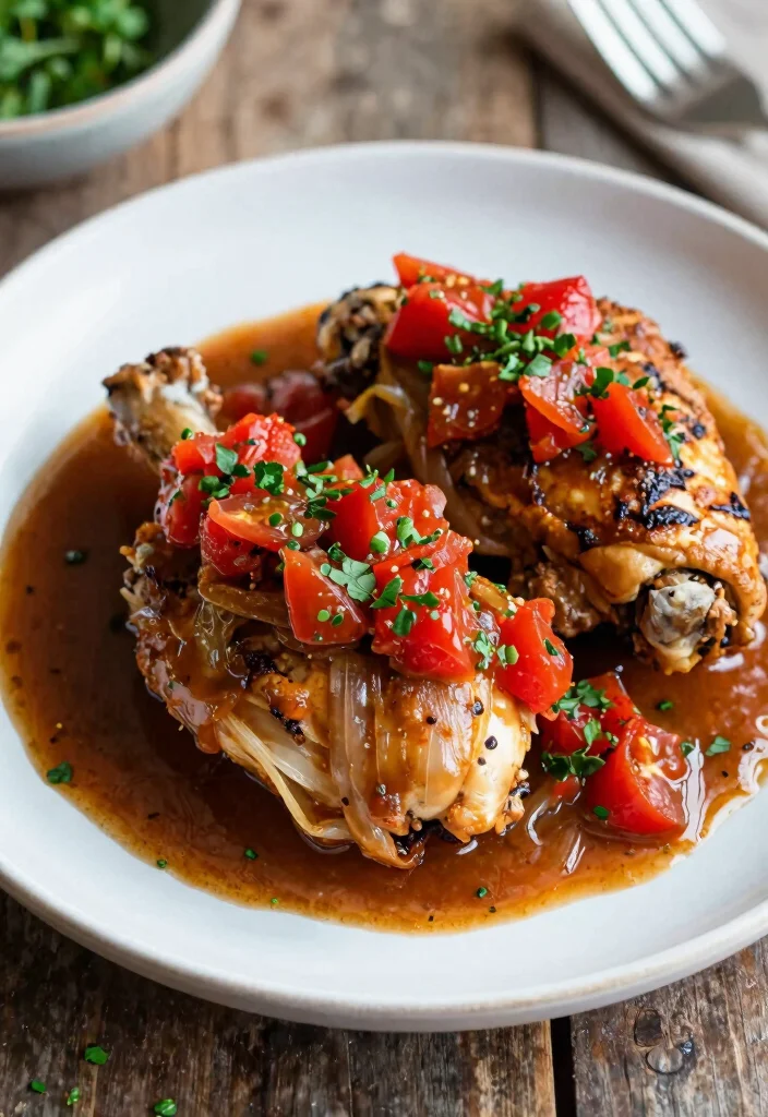 18 French Onion Chicken Thighs Recipes (Juicy and Savory) - 17. French Onion Chicken Thighs with Tomato Basil Relish 1