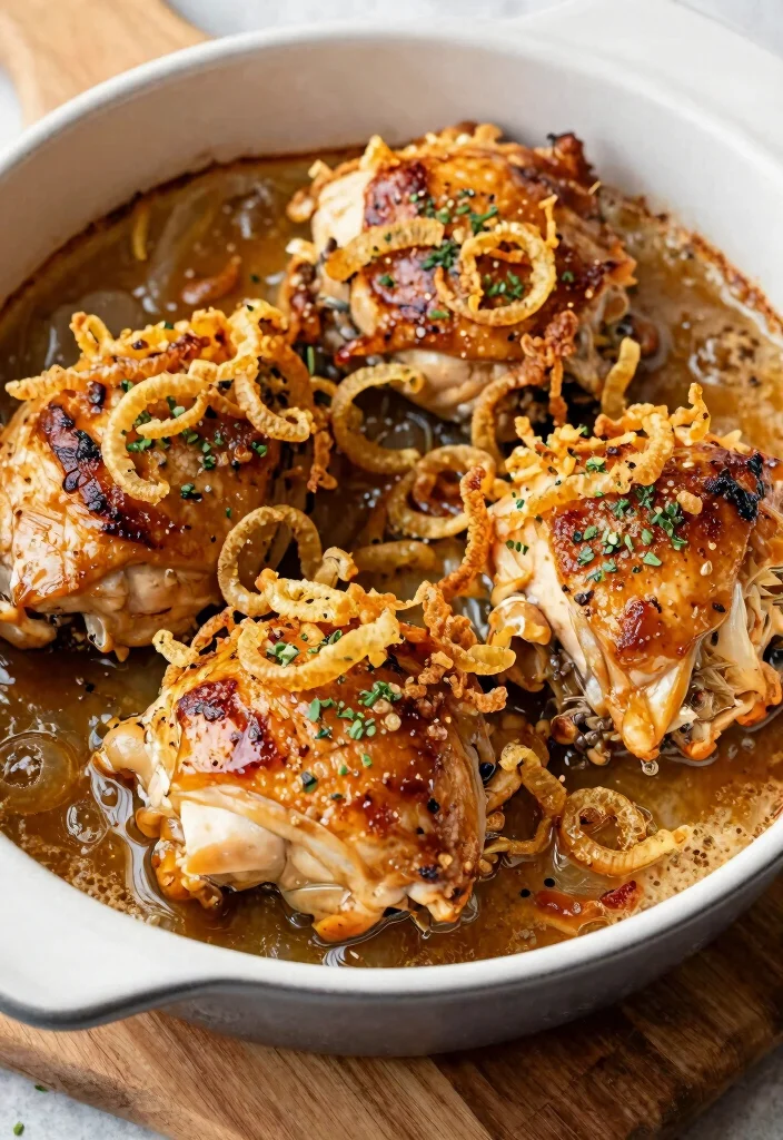 18 French Onion Chicken Thighs Recipes (Juicy and Savory) - 6. Baked French Onion Chicken Thighs 1