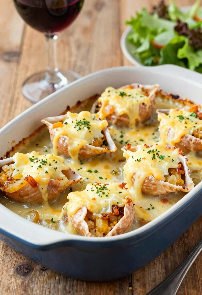18 French Onion Soup Pasta Recipes You Need to Try - 4. French Onion Soup Stuffed Shells 1