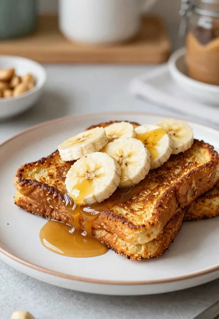 18 Healthy French Toast Recipes (Low Sugar and High Fiber) - 10. Peanut Butter and Banana French Toast 1