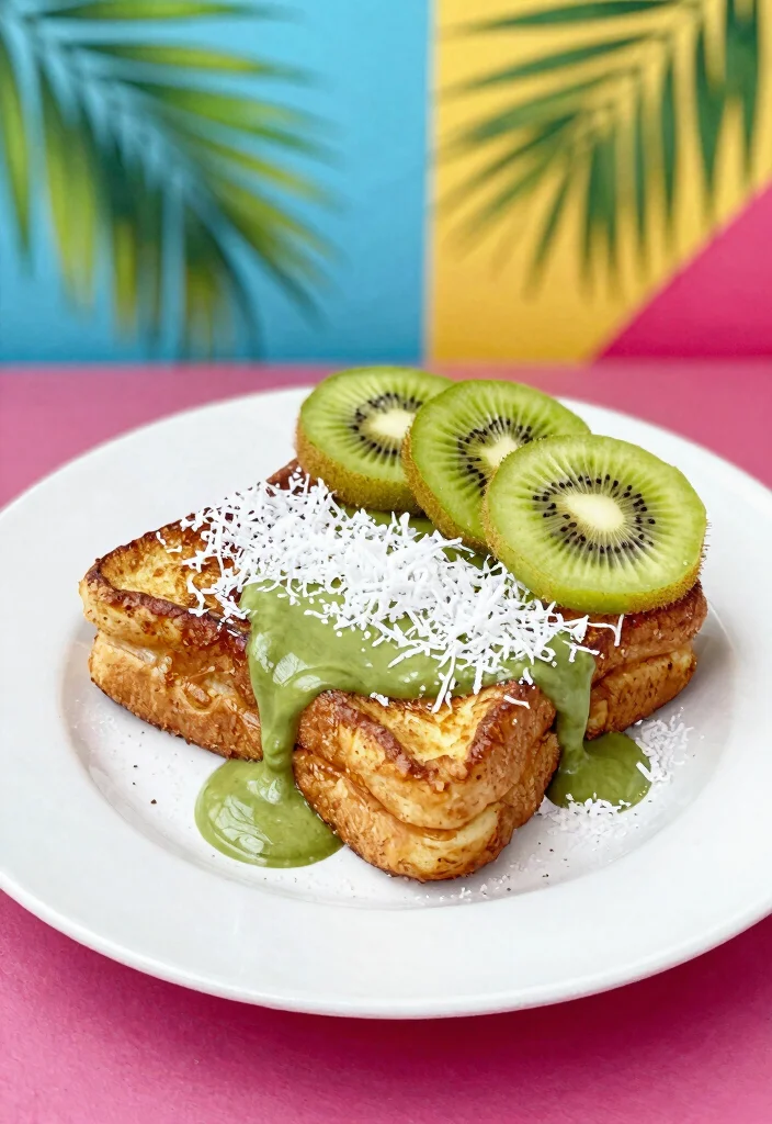 18 Healthy French Toast Recipes (Low Sugar and High Fiber) - 15. Matcha and Coconut French Toast 1