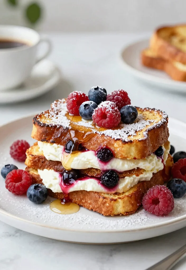 18 Healthy French Toast Recipes (Low Sugar and High Fiber) - 7. Ricotta and Berry French Toast 1