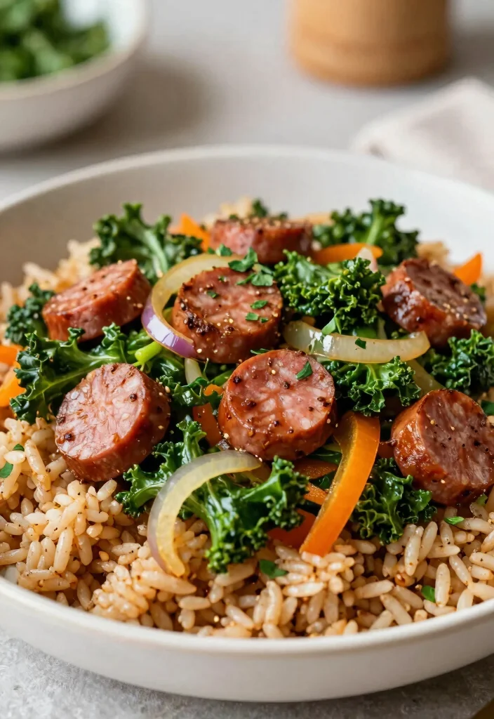 18 Healthy Ground Italian Sausage Recipes (Low-Fat & Delicious) - 11. Italian Sausage and Kale Stir-Fry 1