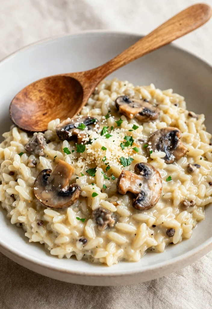 18 Healthy Ground Italian Sausage Recipes (Low-Fat & Delicious) - 13. Italian Sausage and Mushroom Risotto 1